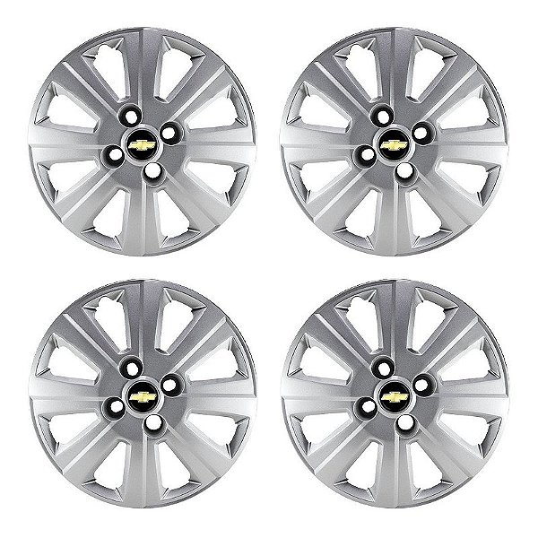 Jogo Calota aro 14 Chevrolet Agile 2010/2013 Prata