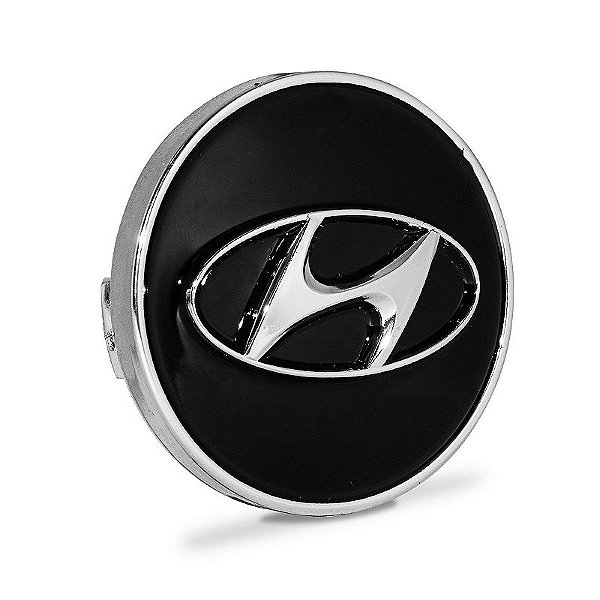 Calotinha 60mm Centro de Roda Hyundai iX35 Preta