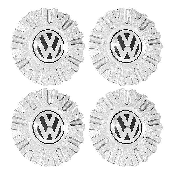 Jogo Calota Central Roda Esportiva Kromma KR-1560 / Ferraro F-67 / TSW Devine emblema VW