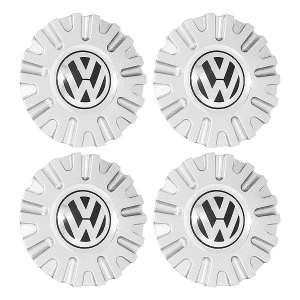 Jogo Calota Central Roda Esportiva Kromma KR-1560 / Ferraro F-67 / TSW Devine emblema VW