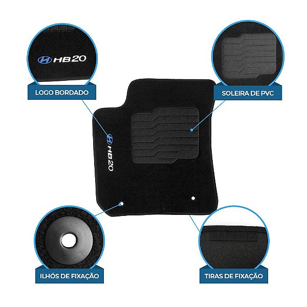 Tapete Carpete Hyundai HB20 2012 a 2019