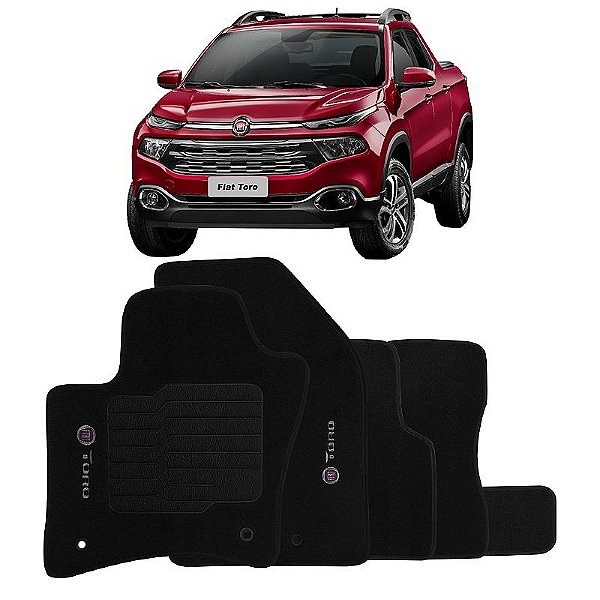 Tapete Carpete Fiat Toro 2016/... cabine dupla