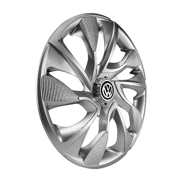 Calota Esportiva Aro 14 DS4 Prata Volkswagen emblema resinado