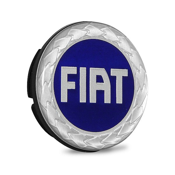 Jogo Calotinha 49,6mm Centro de Roda Fiat Azul