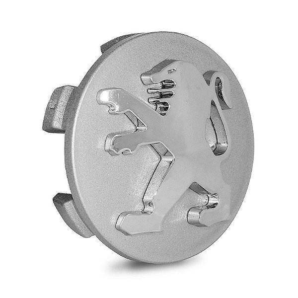 Calotinha 60mm Centro de Roda Peugeot 206 207 208 307 Hoggar Prata e Cromada