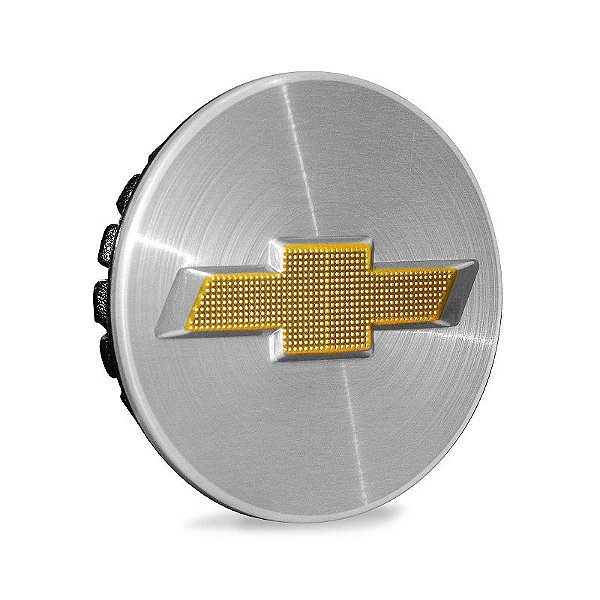 Calotinha 58mm Centro de Roda GM Onix Cruze Agile Cobalt Prisma 20 garras Prata