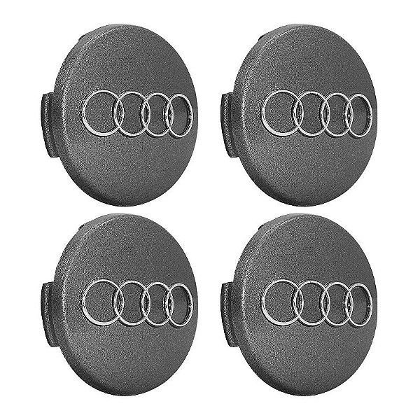 Jg Calotinha 60mm Centro de Roda Audi A3 A4 A6 A8 Q7 Grafite