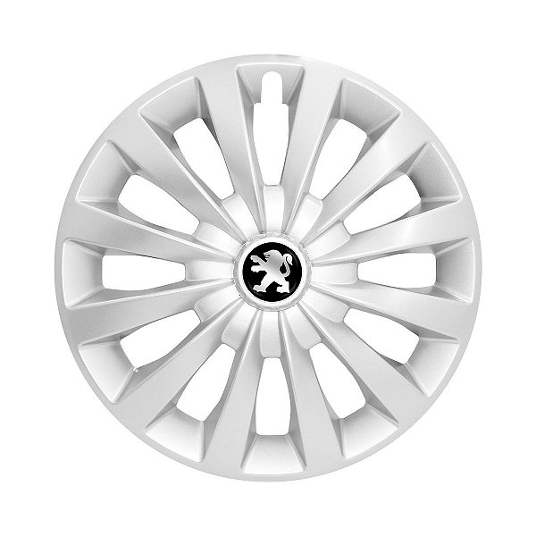 Calota Esportiva aro 13 Passat CC Prata emblema Peugeot