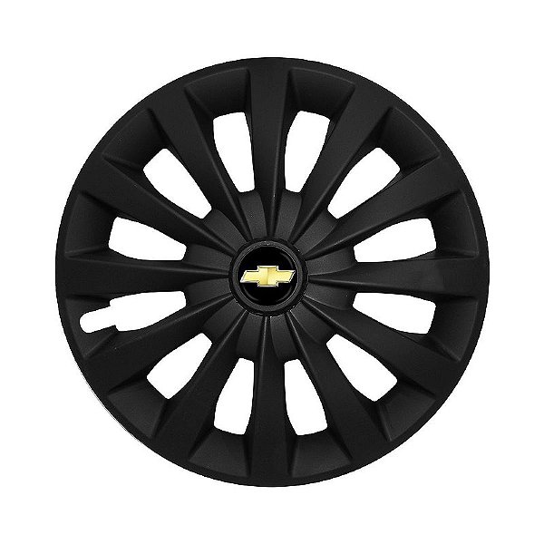 Calota Esportiva aro 13 Passat CC Preta Fosca emblema GM Preto
