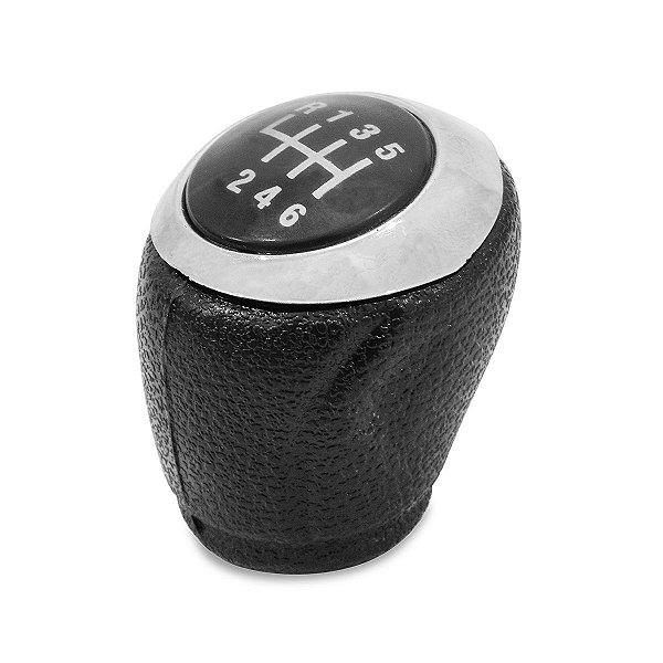 Manopla Bola de Câmbio GM Onix Prisma Cobalt Spin Sonic 6 marchas preta com cromado