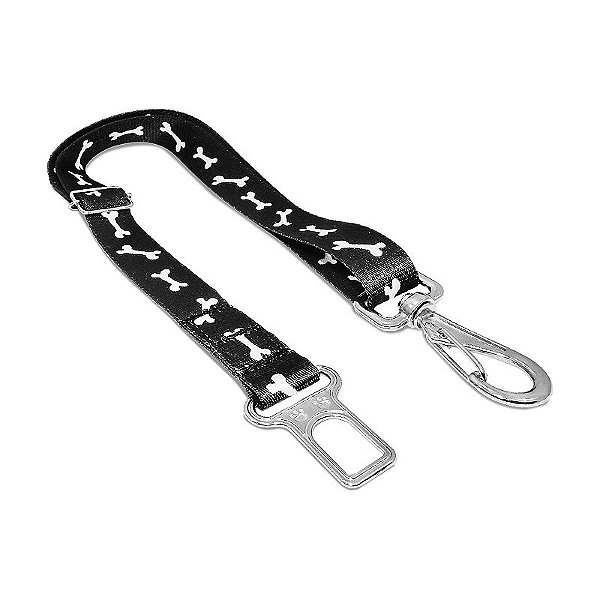 Cinto Segurança Pet Coleira Cachorro Gato Estampa Osso