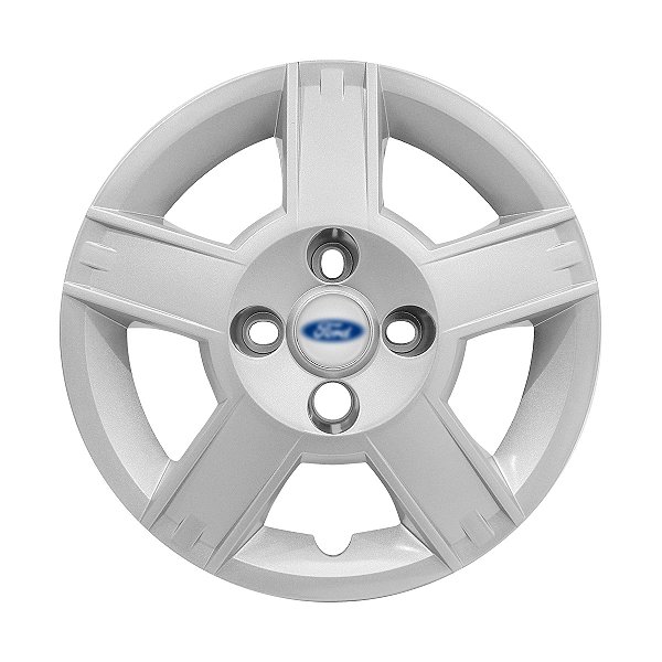 Jogo Calota Aro 14 Ford Fiesta Hatch Sedan 2008/2010 prata