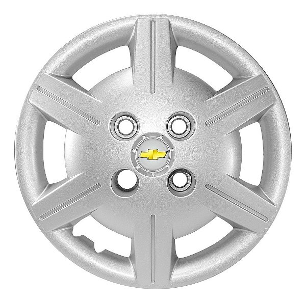 Calota Aro 13 Corsa Classic 2012 À 2015 Prata + Emblema