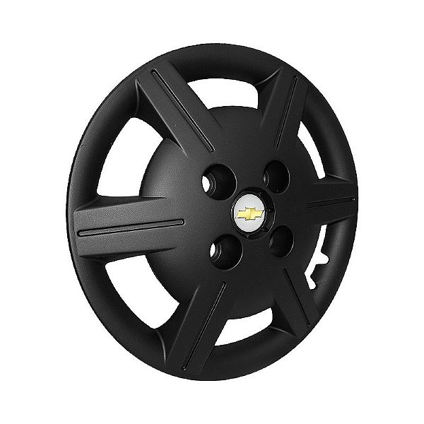 Jogo Calota Aro 13 Chevrolet Corsa Classic 2012/2015 Preta Fosca