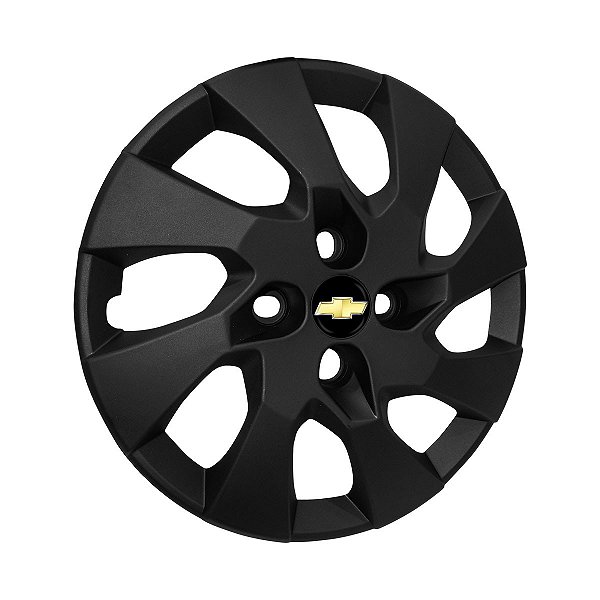 Calota aro 14 Chevrolet modelo Onix Prisma Preta fosca