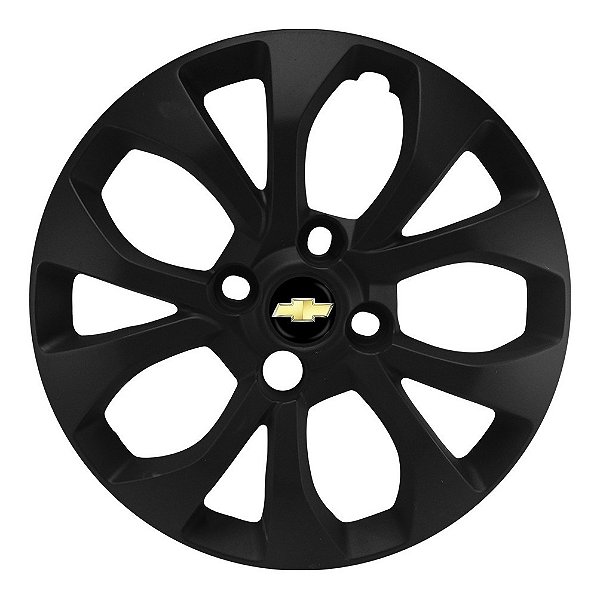 Calota aro 14 Chevrolet Onix Prisma 2017/2019 Preta Fosca