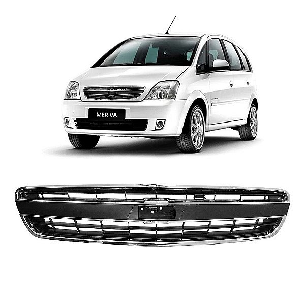 Grade Dianteira GM Meriva 2009 a 2012 com detalhes cromados