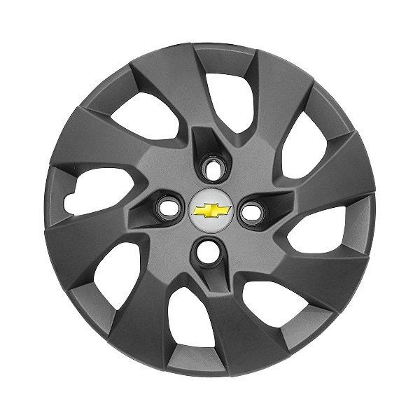 Jogo Calota aro 13 Chevrolet modelo Onix Prisma Grafite Fosca