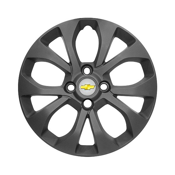 Calota aro 14 Chevrolet Onix Prisma 2017/2019 Grafite Fosca