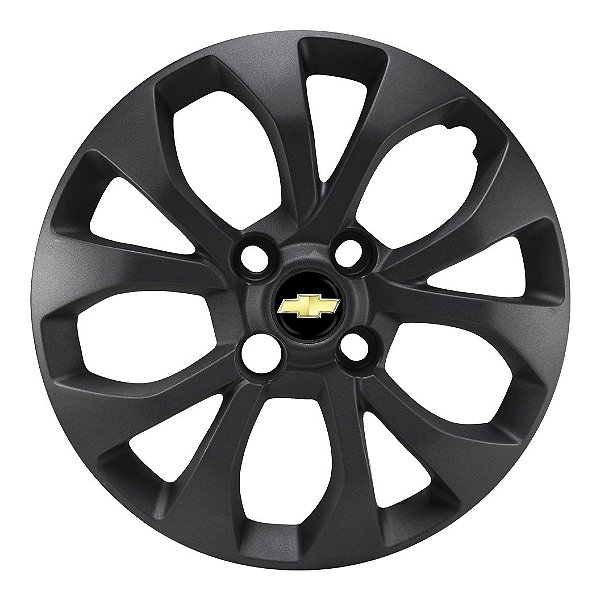 Calota aro 15 Chevrolet Onix Prisma 2017/2019 Grafite Fosca