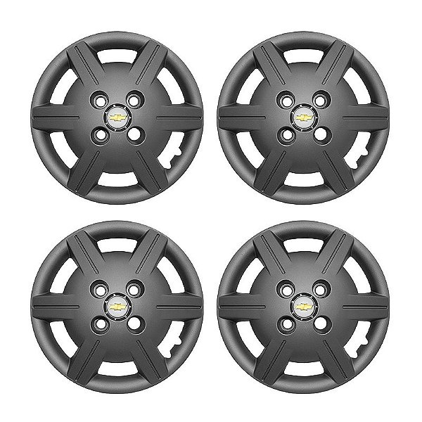 Jogo Calota Aro 13 Chevrolet Corsa Classic 2012/2015 Grafite Fosca
