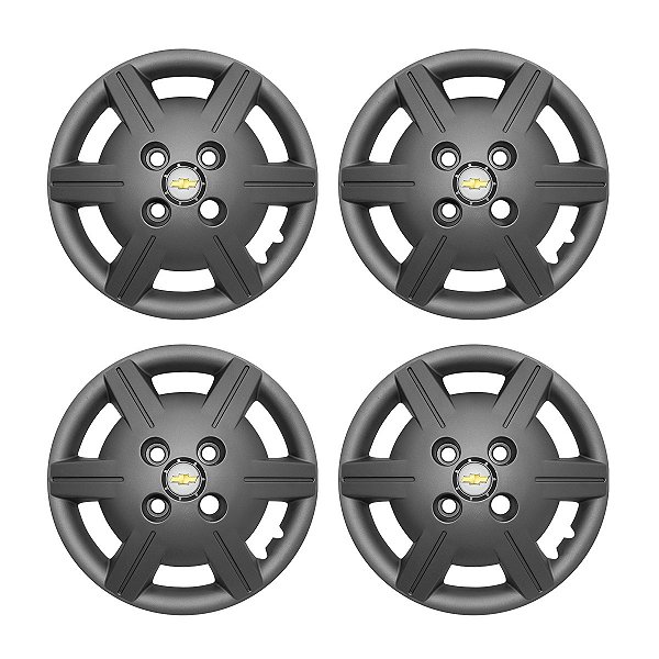 Jogo Calota Aro 13 Chevrolet Corsa Classic 2012/2015 Grafite Fosca