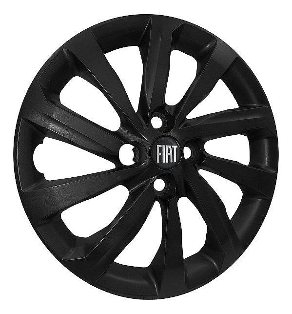 Calota Aro 15 Strada 2021 2022 2023 Preta Fosca + Emblema