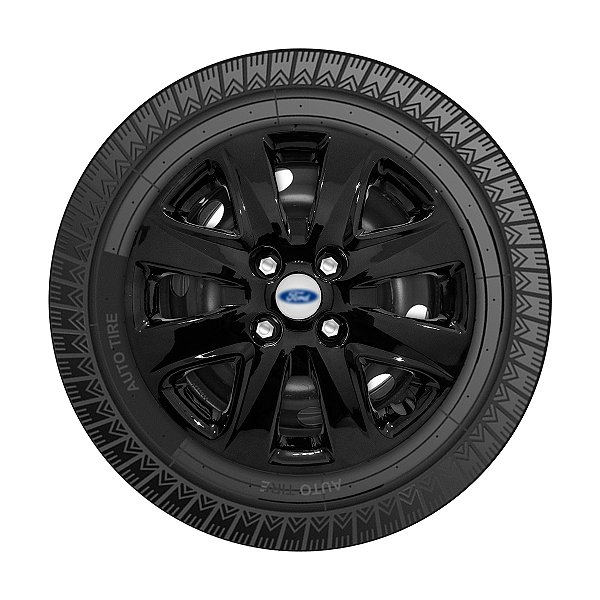 Jogo Calota Aro 14 Ford Ka+ Ka 2015/2018 preta brilhante