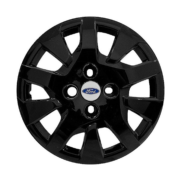Calota Aro 14 Ford Ka Hatch Sedan 2019/2020 preta brilhante