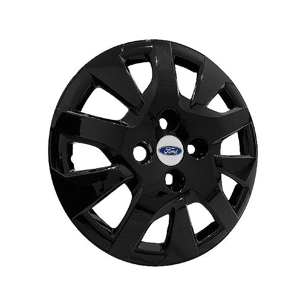 Calota Aro 14 Ford Ka Hatch Sedan 2019/2020 preta brilhante