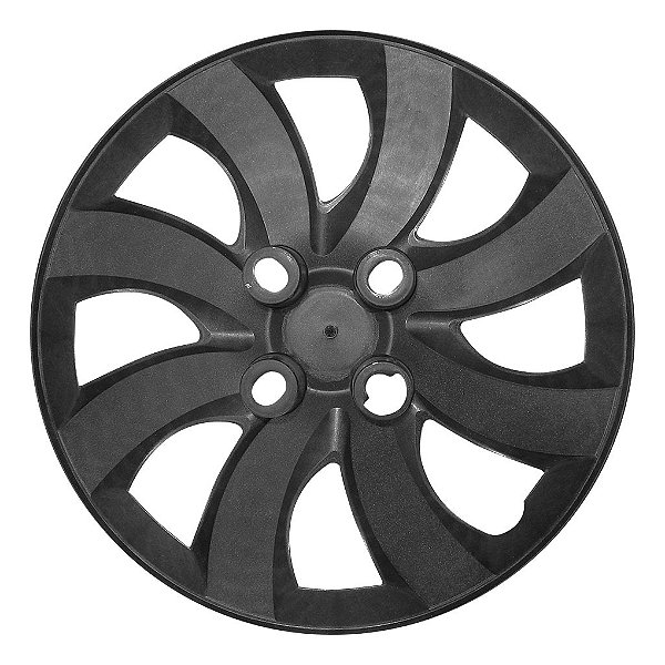 Calota Aro 14 Fiat Palio 2012 Até 2018 Preta Brilhante