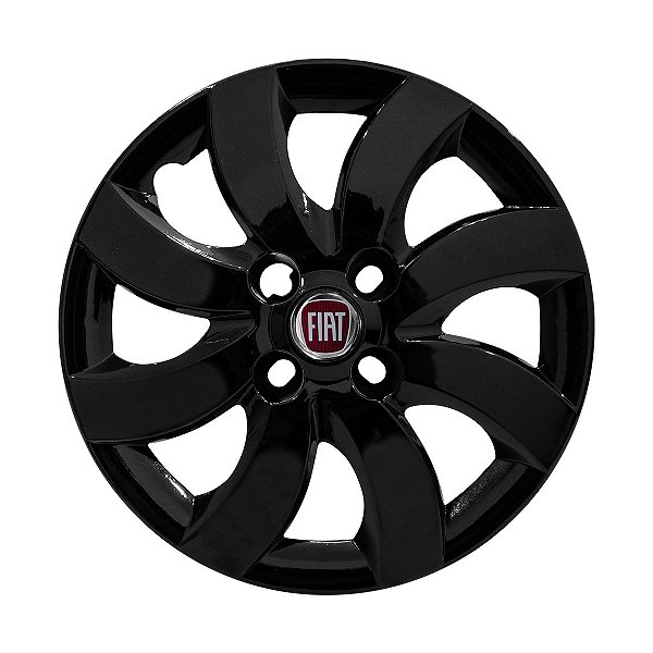 Calota aro 14 Fiat Palio Attractive 2012/2013 preta brilhante