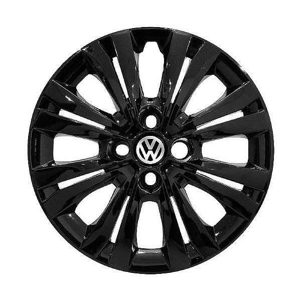 Calota aro 14 VW Gol G7 Modelo 2017/18 Preta Brilhante