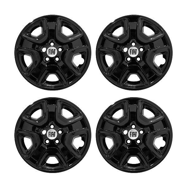 Jogo Calota aro 16 Fiat Toro 2021/2022 preta brilhante