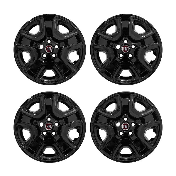 Jogo Calota aro 16 Fiat Toro 2021/2022 preta brilhante