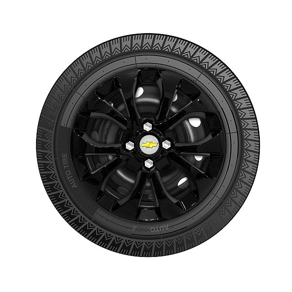 Calota Aro 14 Onix 2017 Até 2019 Joy Lt Ltz Preto Brilho