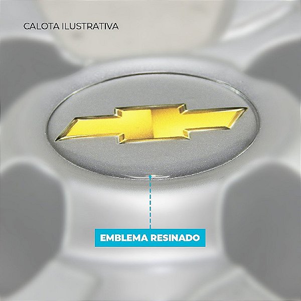 Jogo Calota aro 15 Chevrolet Onix Prisma 2017/2019 Preta Brilhante