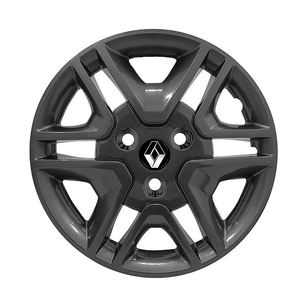 Calota Aro 14 Renault Kwid 2017/2022 Grafite Brilhante