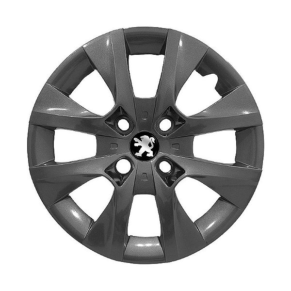 Calota Aro 14 Peugeot 206 207 208 Grafite Brilhante