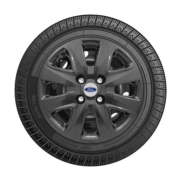 Calota Aro 14 Ka 2015 2016 2017 2018 Grafite Brilhante