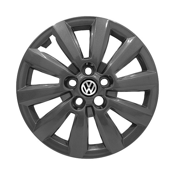 Calota Aro 14 Vw Fox Polo 2014 2015 Grafite Brilhante