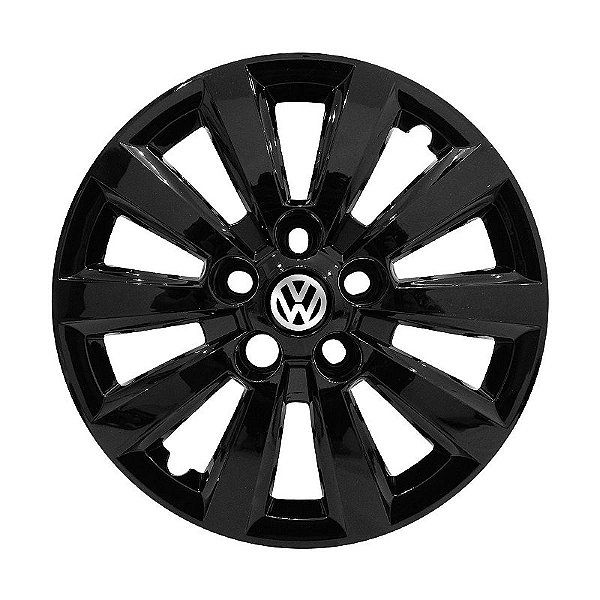 Calota Aro 15 Vw Space Fox Polo 2014/2015 Preta Brilhante