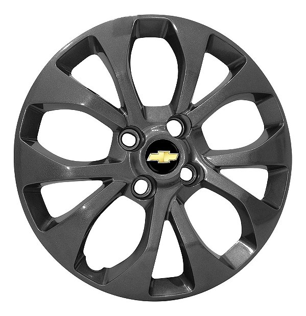 Calota aro 14 Chevrolet Onix Prisma 2017/2019 Grafite Brilhante