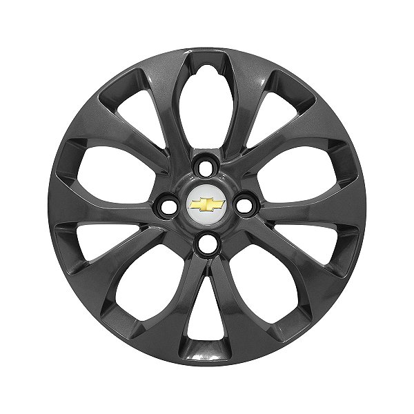 Calota aro 14 Chevrolet Onix Prisma 2017/2019 Grafite Brilhante