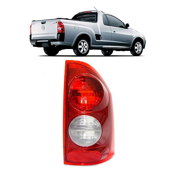 Lanterna traseira Chevrolet Montana 2003 a 2010 Rubi/Cristal