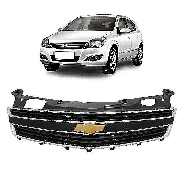 Grade Radiador GM Vectra 2009 A 2012 com frisos cromados + emblema