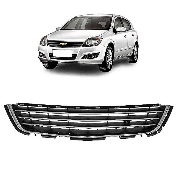Grade do para-choque GM Vectra 2009 a 2012 com frisos cromados