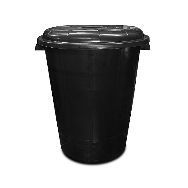 Lixeira Preta Cesto De Lixo Grande Cozinha 100 Litros