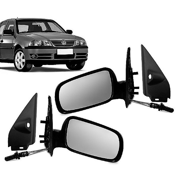 Par Retrovisor Gol/Saveiro G3/G4 4 portas c/ controle e acabamento interno