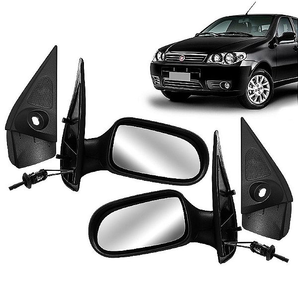 Par Retrovisor Palio Siena Strada Weekend 4 portas com controle e Acabamento